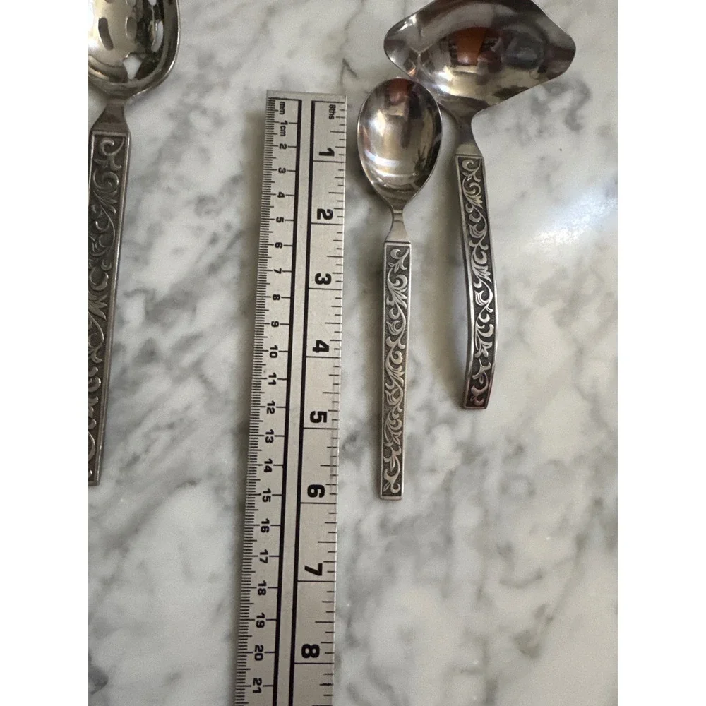 Riviera Monterey Stainless Serving Set Slotted Spoon Ladle Japan Vintage 3pc
